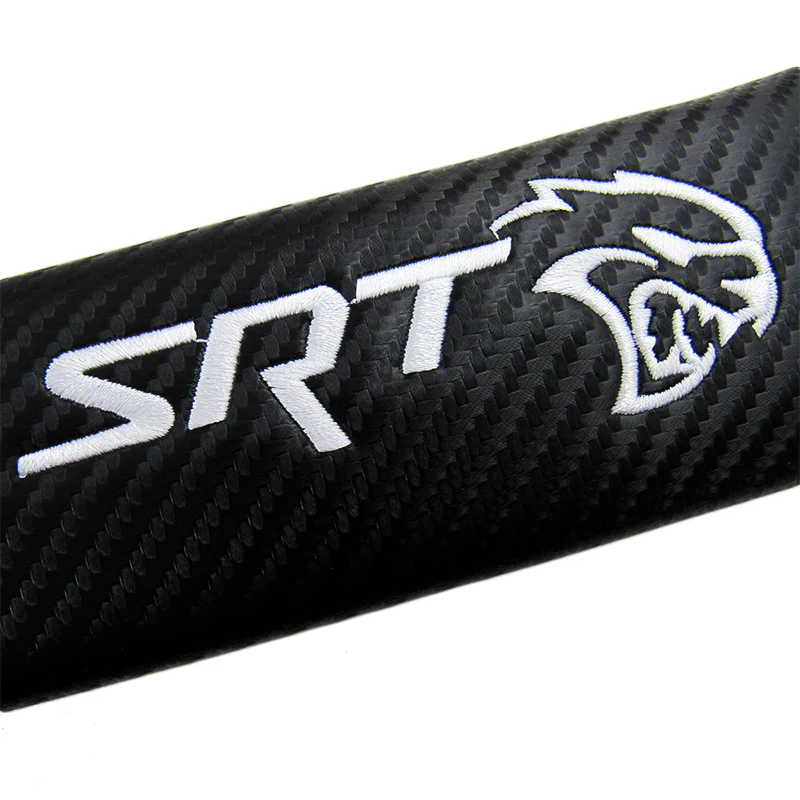 Dodge SRT Black Carbon Look Seat Belt Cover X2 - Image 5