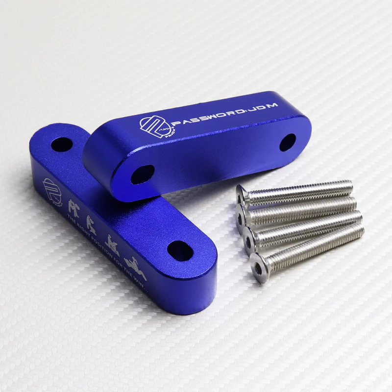 1 Set Blue Password JDM Hood Vent Spacer Risers 90-01 Integra / 88-00 Civic New - Image 4