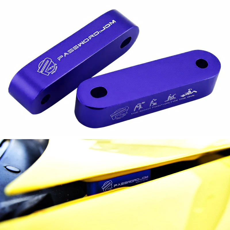 1 Set Blue Password JDM Hood Vent Spacer Risers 90-01 Integra / 88-00 Civic New - Image 8