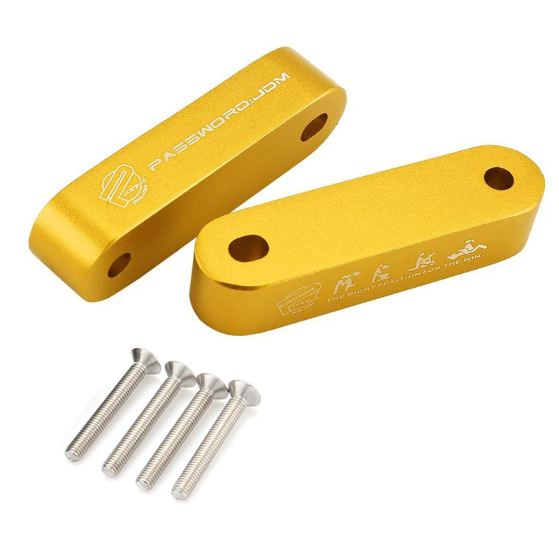 1 Set Gold Password JDM Hood Vent Spacer Risers 90-01 Integra / 88-00 Civic New - Image 3