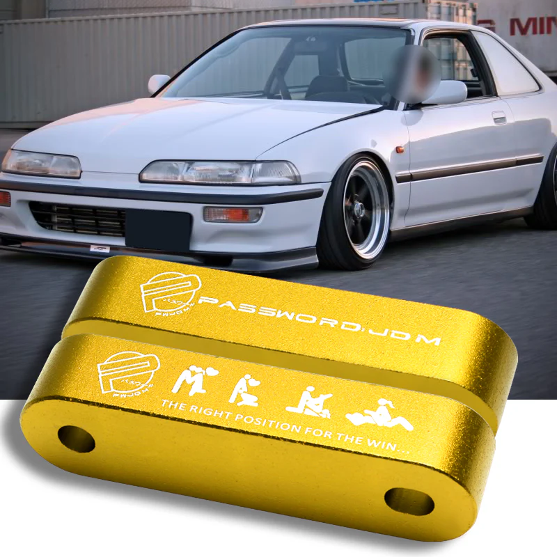 1 Set Gold Password JDM Hood Vent Spacer Risers 90-01 Integra / 88-00 Civic New - Image 4