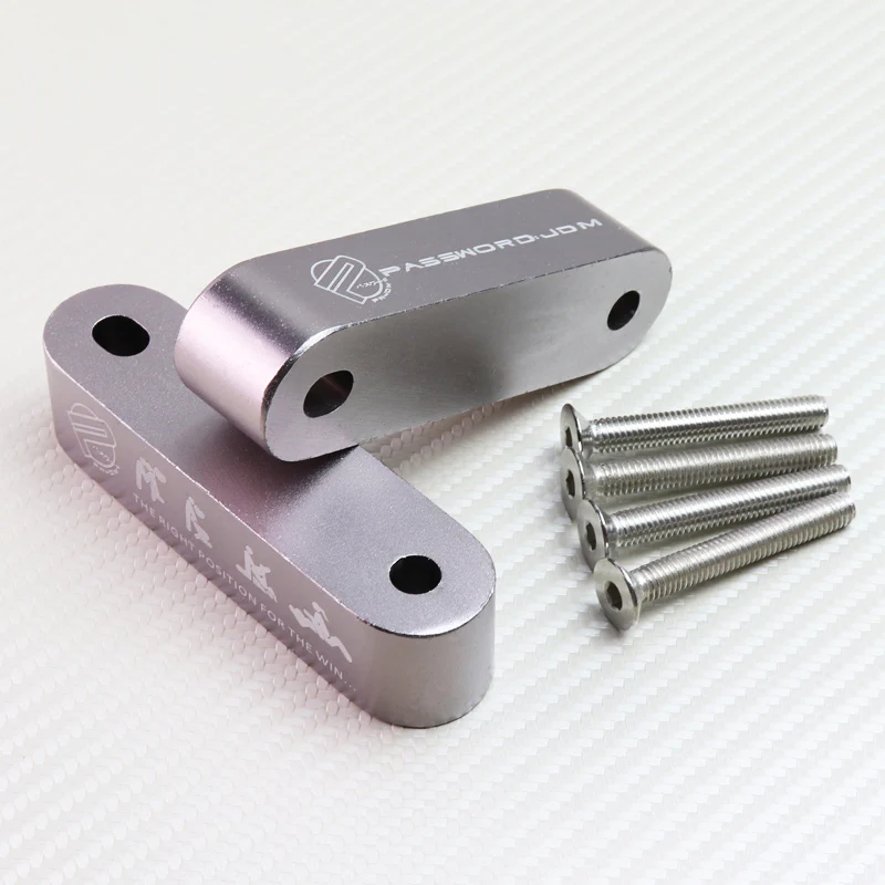 1 Set Gun Metal Password JDM Hood Vent Spacer Risers 90-01 Integra / 88-00 Civic New - Image 3