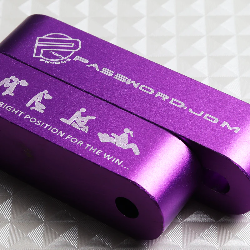 1 Set Purple Password JDM Hood Vent Spacer Risers 90-01 Integra / 88-00 Civic New - Image 2