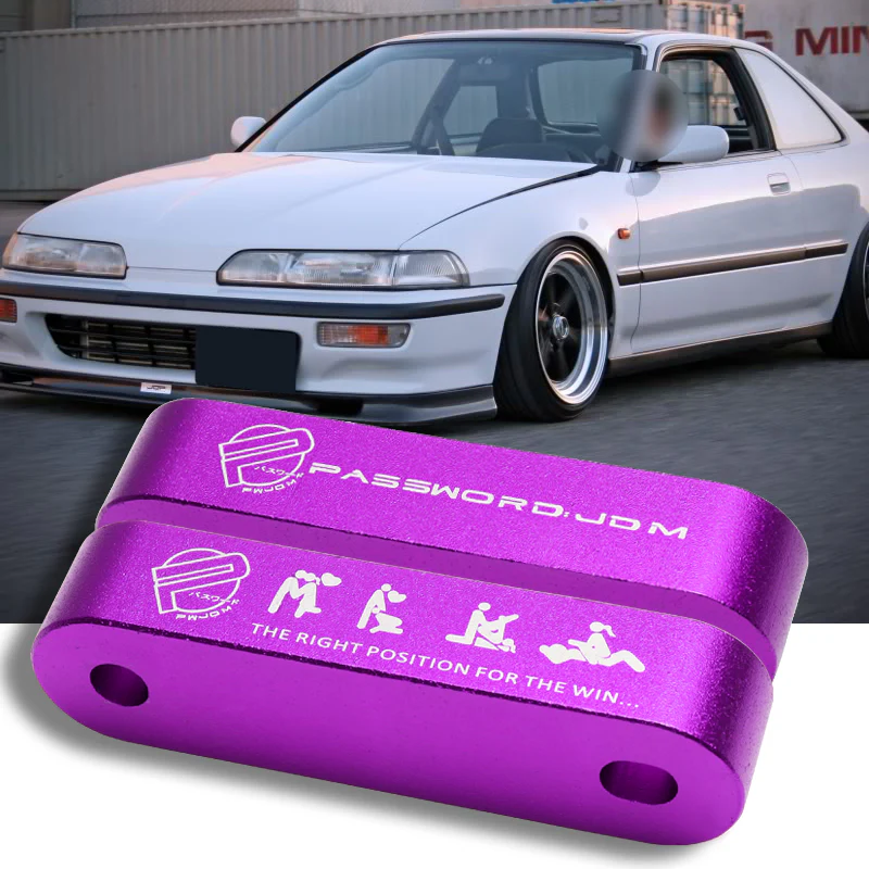 1 Set Purple Password JDM Hood Vent Spacer Risers 90-01 Integra / 88-00 Civic New - Image 5