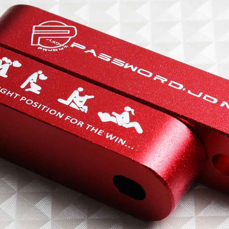 1 Set Red Password JDM Hood Vent Spacer Risers 90-01 Integra / 88-00 Civic New - Image 2