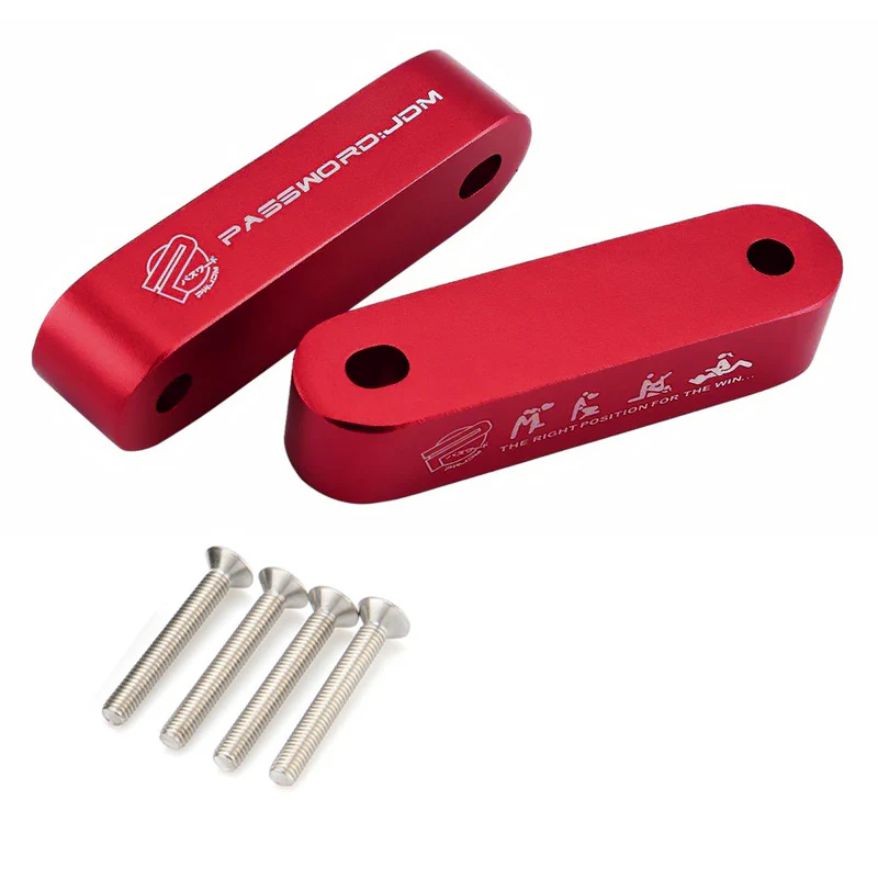 1 Set Red Password JDM Hood Vent Spacer Risers 90-01 Integra / 88-00 Civic New - Image 4