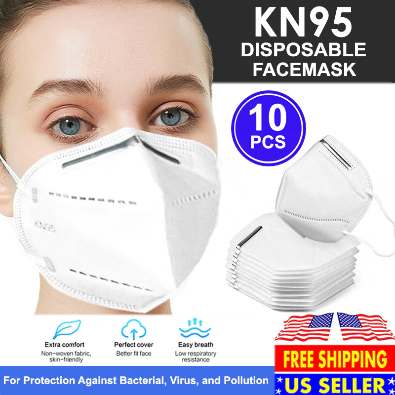 10 PCS KN95 Face Mask 5 Layers Disposable Protective Respirator Mouth Non Medical Cover (New with Box) - Image 7