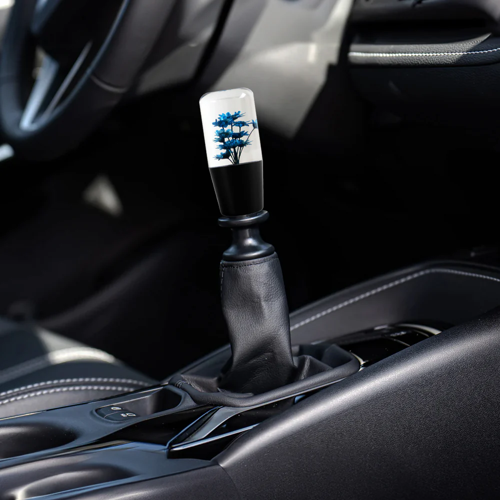 10CM JDM Clear Real Flowers Manual Gear Stick Shift Knob Lever Shifter Head VIP - Image 9