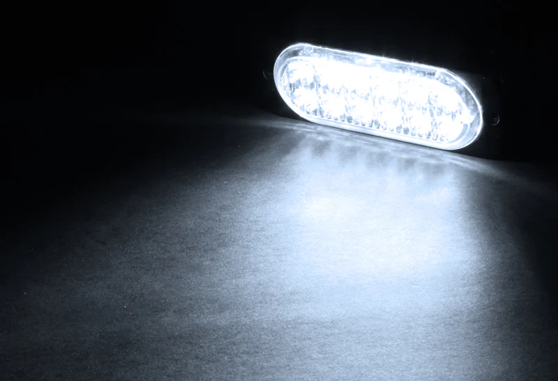 12-LED White Emergency Beacon Car Truck Warning Hazard Strobe Light – Universal Fit - Image 2
