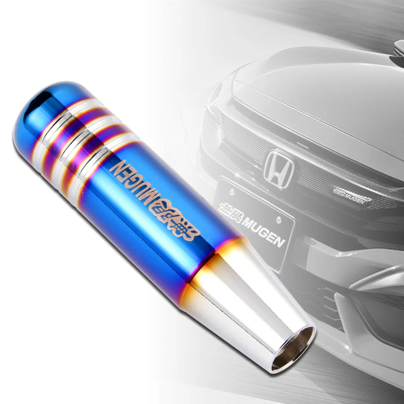 13CM - JDM MUGEN Aluminum Burnt Blue Universal Gear Shift Knob Shifter Lever Head - Image 2