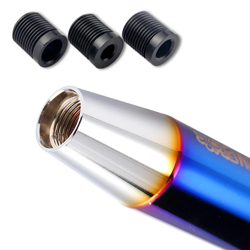 13CM - JDM MUGEN Aluminum Burnt Blue Universal Gear Shift Knob Shifter Lever Head - Image 3