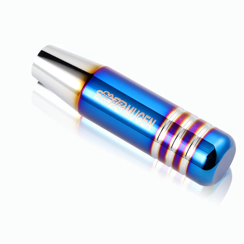 13CM - JDM MUGEN Aluminum Burnt Blue Universal Gear Shift Knob Shifter Lever Head - Image 5