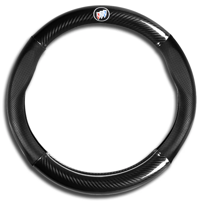15" Carbon Fiber Style Quality Leather Car Steering Wheel Cover For All BUICK NEW x1 - Image 5