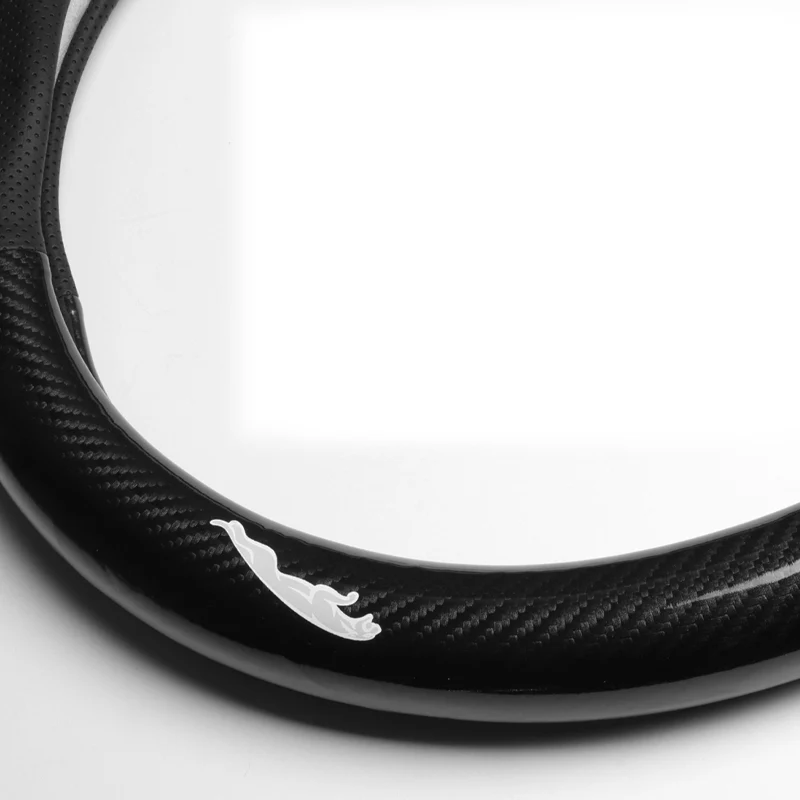 15" Carbon Fiber Style Quality Leather Car Steering Wheel Cover For All JAGUAR NEW x1 - Image 2