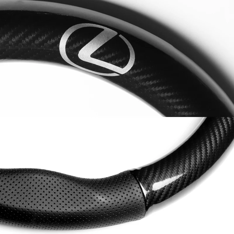 15" Carbon Fiber Style Quality Leather Car Steering Wheel Cover For All LEXUS NEW x1 - Image 6