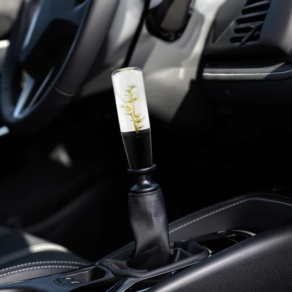 15CM JDM Clear Real Flowers Manual Gear Stick Shift Knob Lever Shifter Head VIP - Image 14