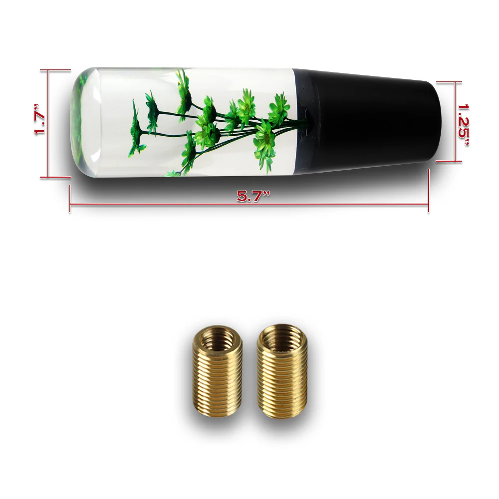 15CM JDM Clear Real Flowers Manual Gear Stick Shift Knob Lever Shifter Head VIP - Image 15