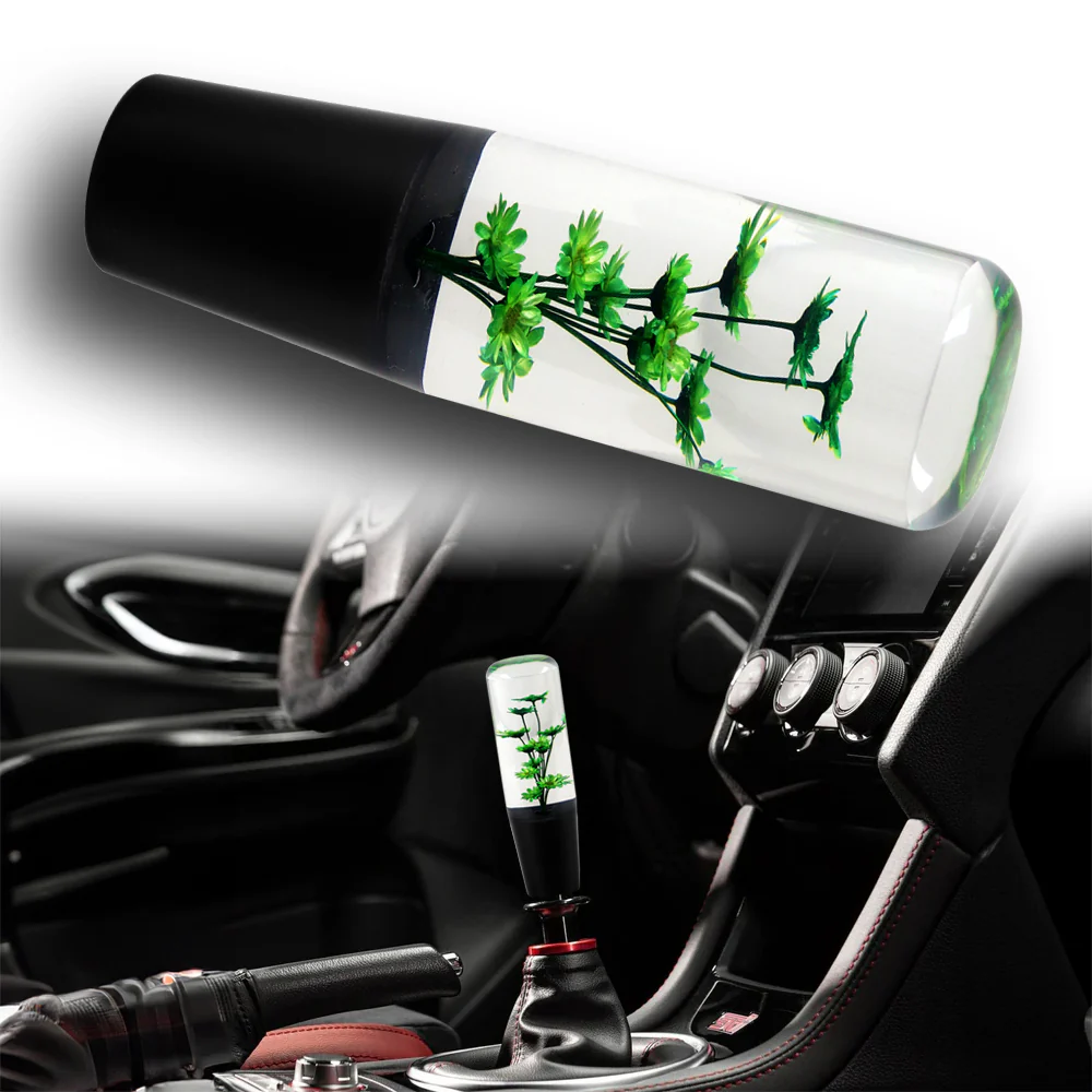 15CM JDM Clear Real Flowers Manual Gear Stick Shift Knob Lever Shifter Head VIP - Image 17