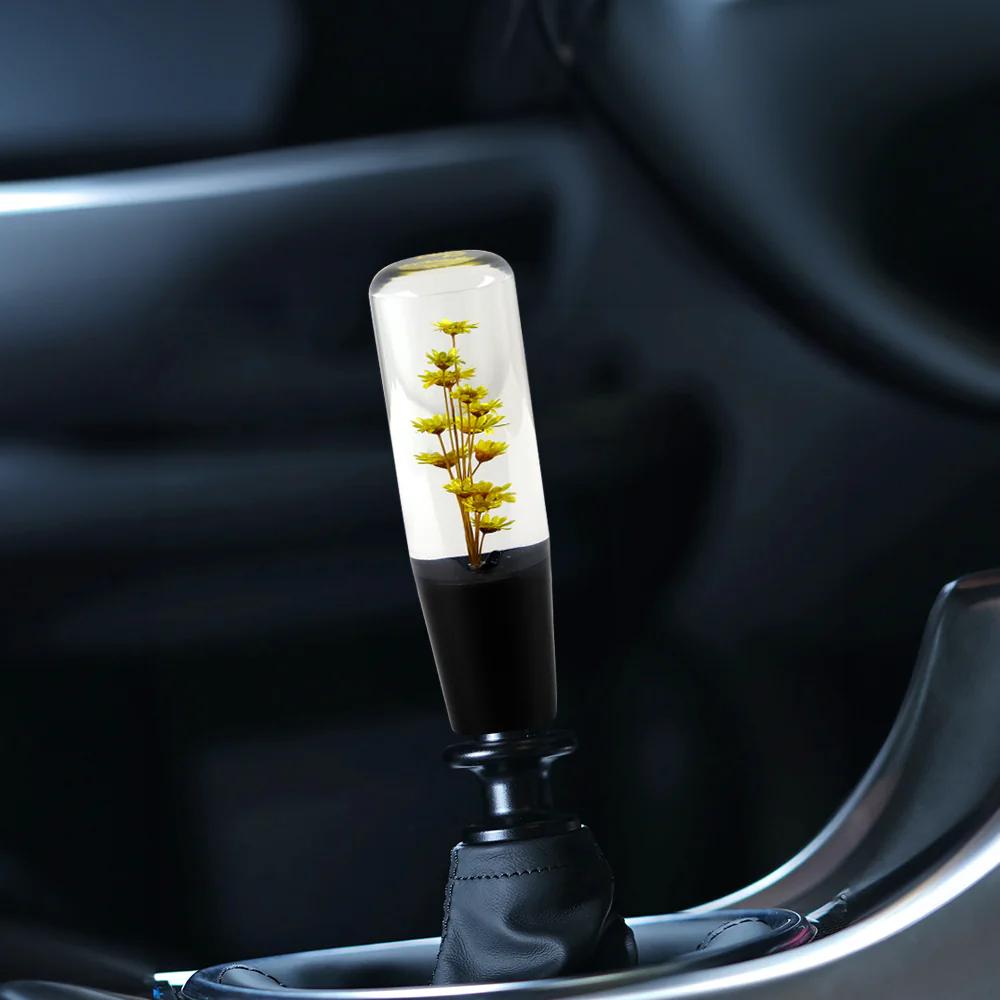 15CM JDM Clear Real Flowers Manual Gear Stick Shift Knob Lever Shifter Head VIP - Image 7