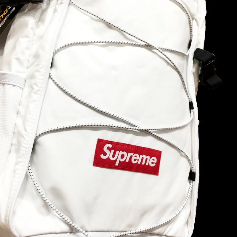 17" Supreme3M Box Logo Unisex High Quality Travel Sport Laptop Backpack School Bag - White - Image 5