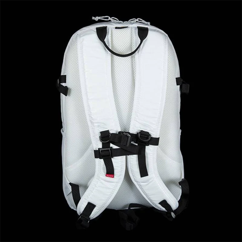 17" Supreme3M Box Logo Unisex High Quality Travel Sport Laptop Backpack School Bag - White - Image 6