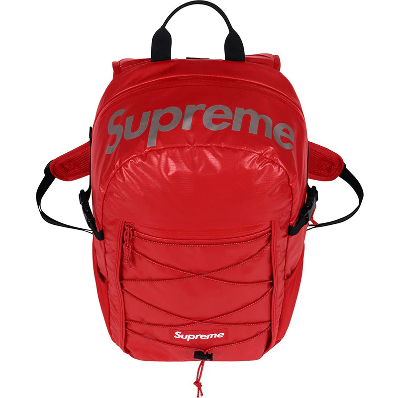 17" Supreme3M Box Logo Unisex High Quality Travel Sport Laptop Backpack School Bag - Red - Image 3
