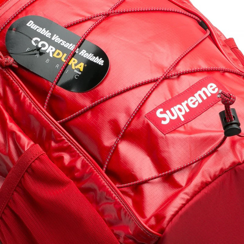 17" Supreme3M Box Logo Unisex High Quality Travel Sport Laptop Backpack School Bag - Red - Image 4