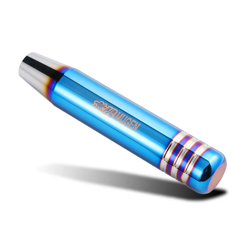 18CM - JDM MUGEN Aluminum Burnt Blue Universal Gear Shift Knob Shifter Lever Head - Image 2