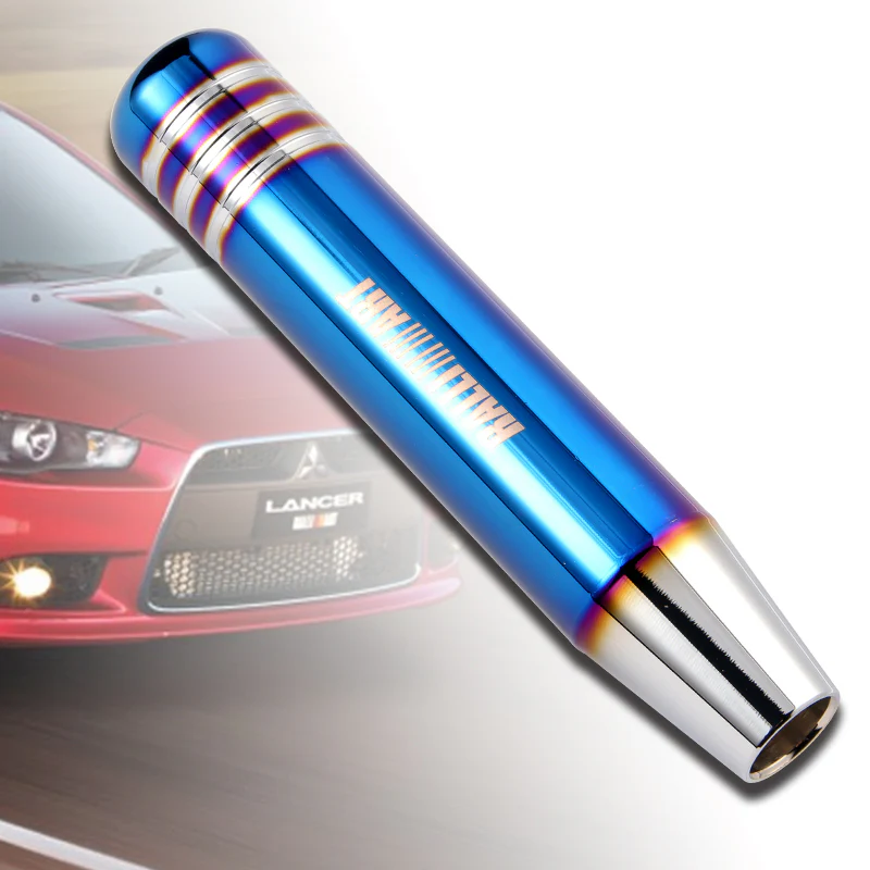 18CM - RALLIART Aluminum Burnt Blue Universal Gear Shift Knob Shifter Lever Head - Image 2