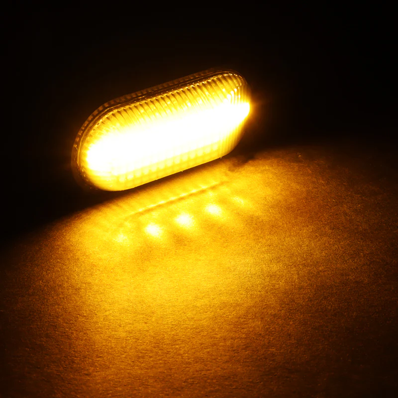 1985-2011 Honda Civic Amber LED Turn Signal Front Side Marker Lights -Clear Lens - Image 5