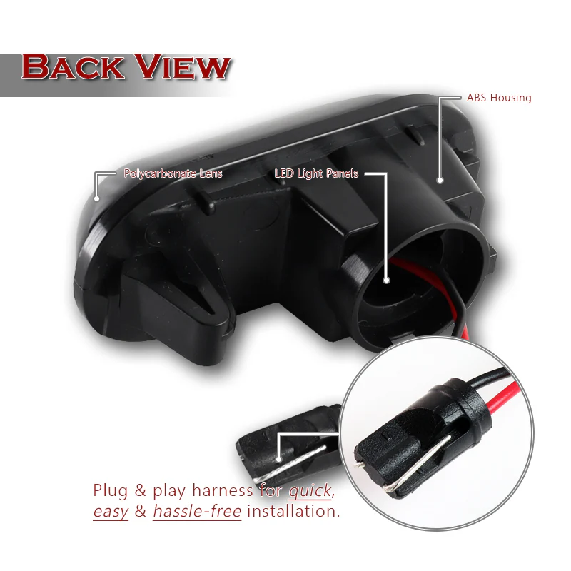 2000-2009 Honda S2000 Sequential Amber LED Turn Signal Front Side Marker Lights -Smoked Lens - Image 3