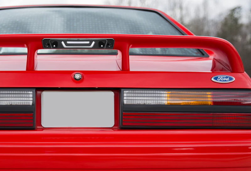 1987-1993 Ford Mustang LX LED Third Spoiler Brake Light - Black Housing Clear Lens - Image 5