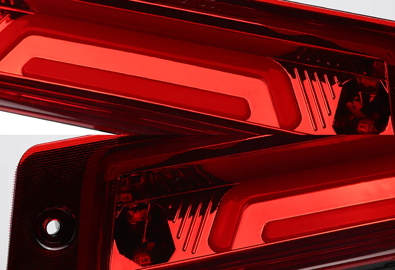 1987-1993 Ford Mustang LX LED Third Spoiler Brake Light - Chrome Housing Red Lens - Image 2