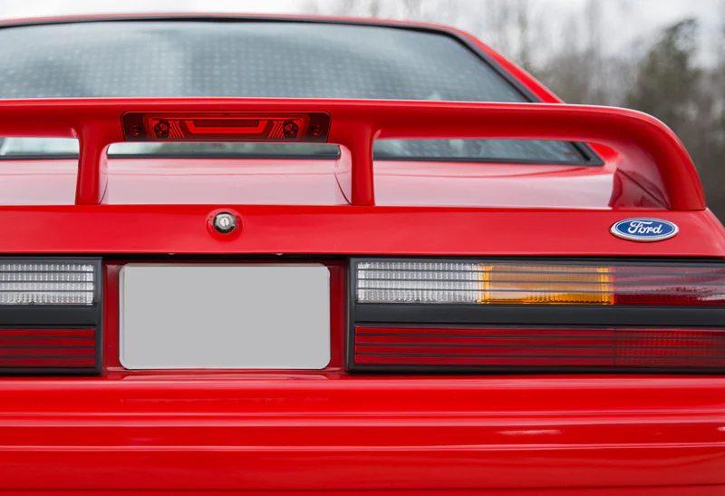 1987-1993 Ford Mustang LX LED Third Spoiler Brake Light - Chrome Housing Red Lens - Image 5