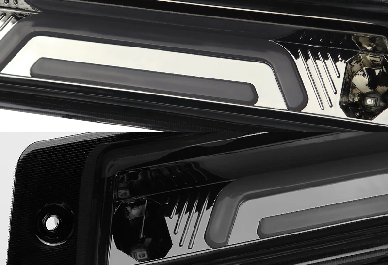 1987-1993 Ford Mustang LX LED Third Spoiler Brake Light - Chrome Housing Smoked Lens - Image 2