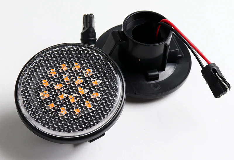 1989-2015 Mazda MX-5 Amber LED Side Repeater Indicator Lights -Clear Lens - Image 3