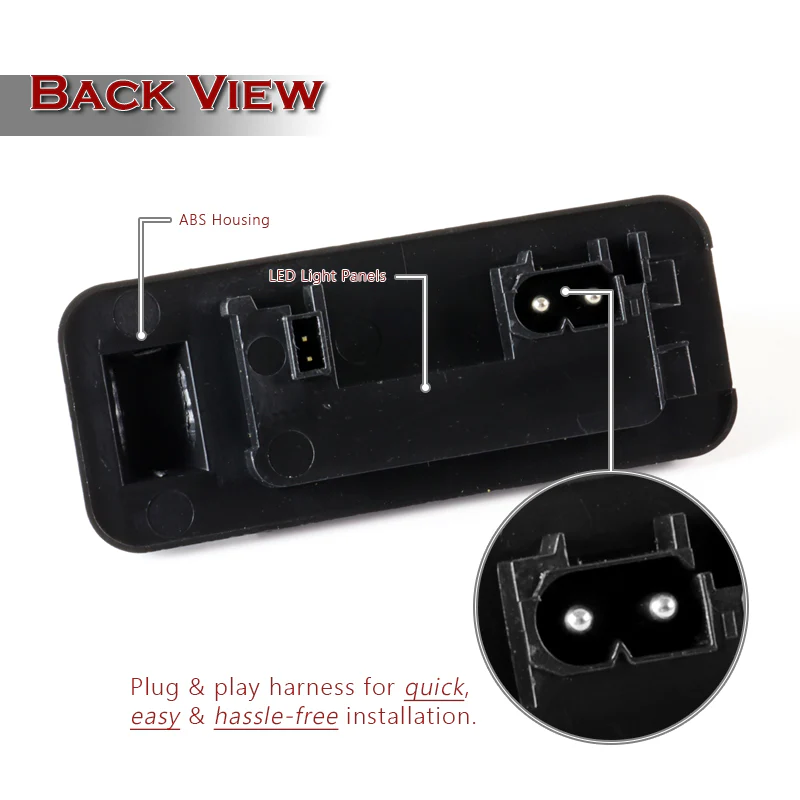 1992-1998 BMW E36 3-Series Xenon White 18-SMD 6000K LED License Plate Lights (2pcs) - Image 3