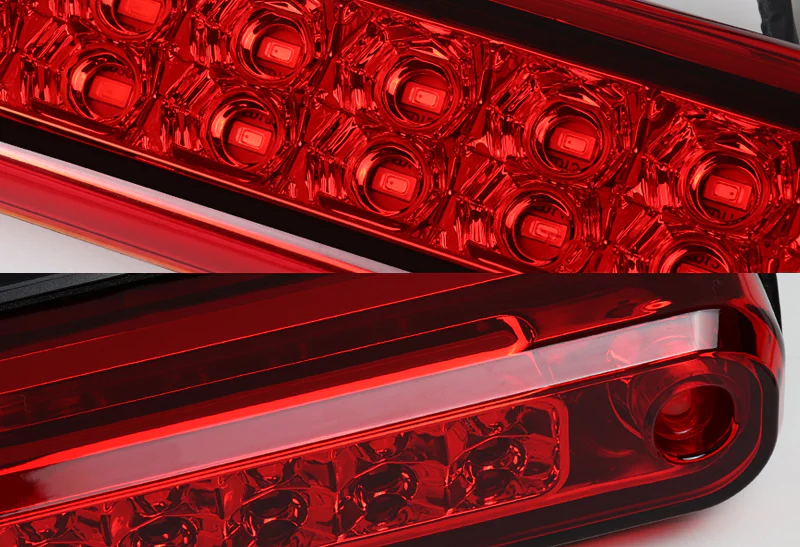 1994-1999 Chevy GMC C/K C10 C1500 C2500 C3500 26-LED Third Brake Light with Cargo Light - Chrome Housing Red Lens - Image 2