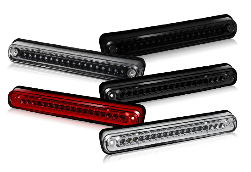 1988-2000 Chevrolet GMC C/K C10 C1500 C2500 C3500 LED Third Brake Light with Cargo Light - Chrome Housing Red Lens - Image 6