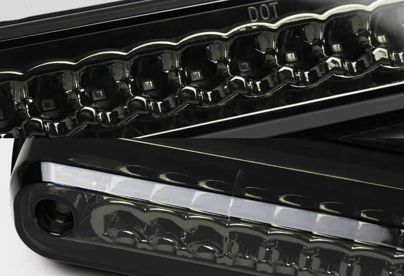 1994-1999 Chevy GMC C/K C10 C1500 C2500 C3500 LED Third Brake Light with Cargo Light - Chrome Housing Smoked Lens - Image 2