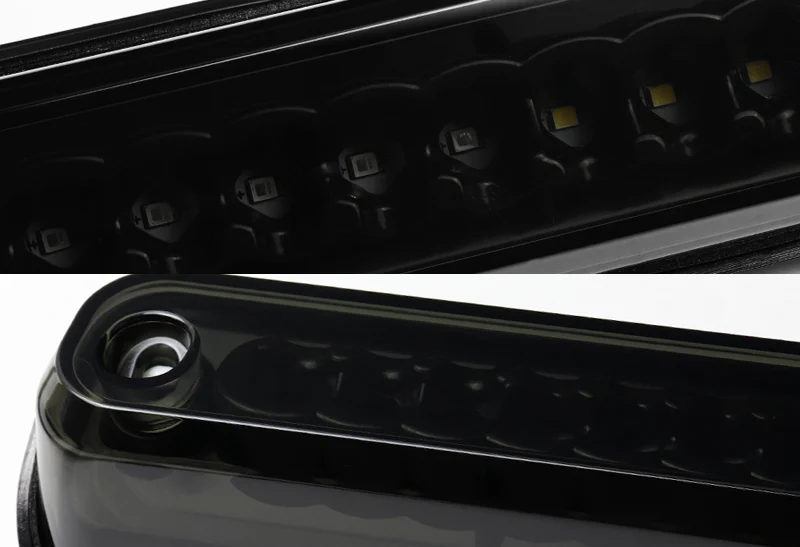 1994-1999 Chevy GMC C/K C10 C1500 C2500 C3500 LED Third Brake Light with Cargo Light - Black Housing Smoked Lens - Image 2