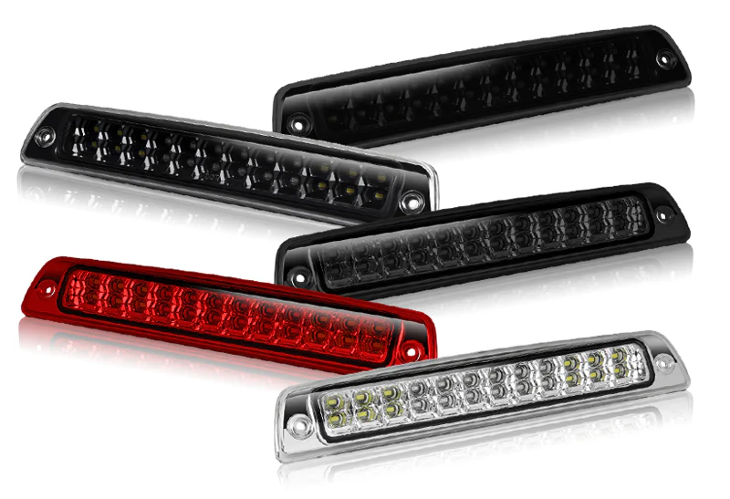 1994-2001 Dodge Ram 1500 2500 3500 24-LED 3RD Brake Light Rear Stop Lamp - Chrome Housing Red Lens - Image 6