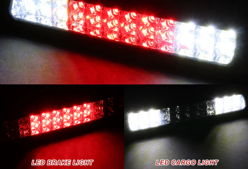1994-2001 Dodge Ram 1500 2500 3500 24-LED 3RD Brake Light Rear Stop Lamp - Chrome Housing Smoked Lens - Image 4