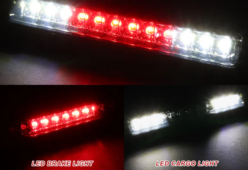1994-2001 Dodge Ram LED 3RD Brake Light Rear Stop Lamp - Black Housing Clear Lens - Image 4
