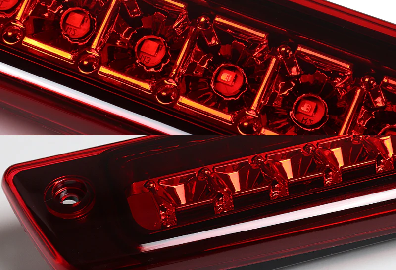 1994-2001 Dodge Ram LED 3RD Brake Light Rear Stop Lamp - Chrome Housing Red Lens - Image 2