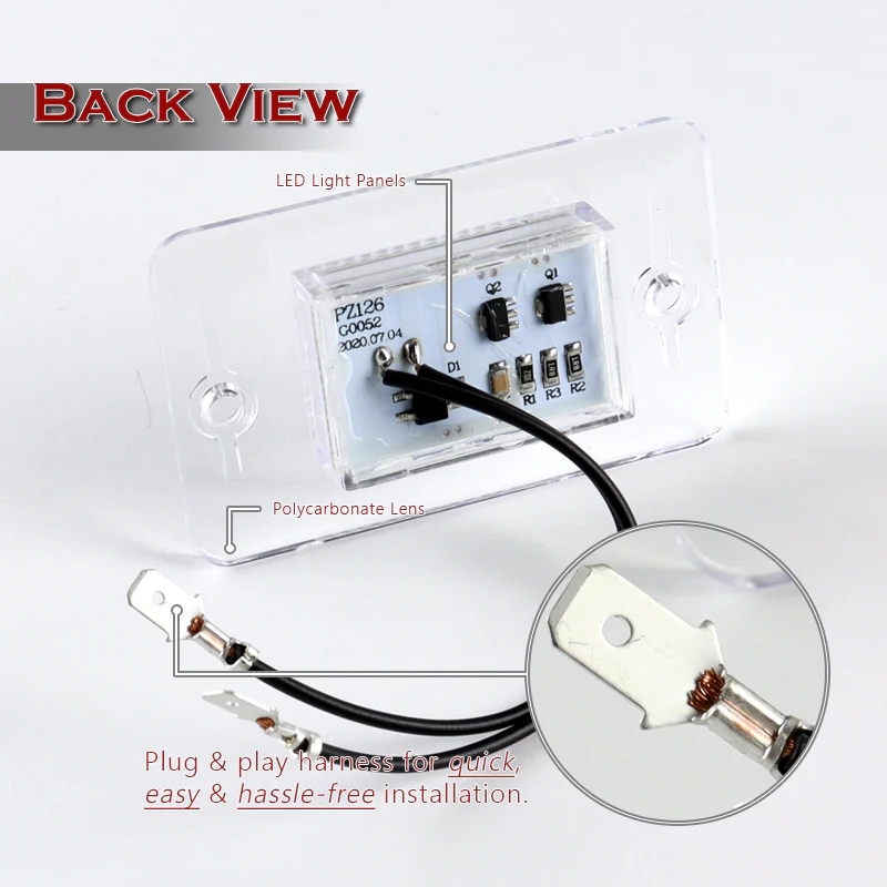 1994-2004 Land Rover Discovery 1 / 2 White SMD LED License Plate Lights (2pcs) - Image 3