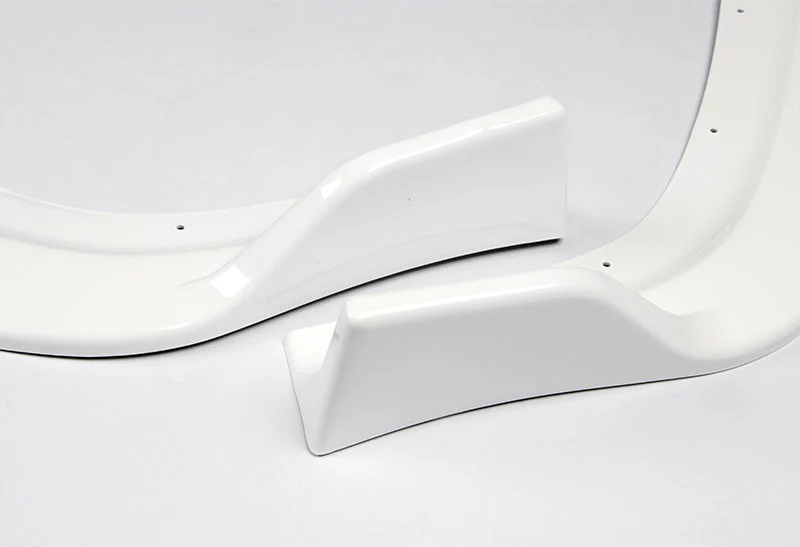 1996-1998 Honda Civic JDM CS-Style Painted White 3-Piece Front Bumper Body Spoiler Splitter Lip Kit with Key Tag - Image 2