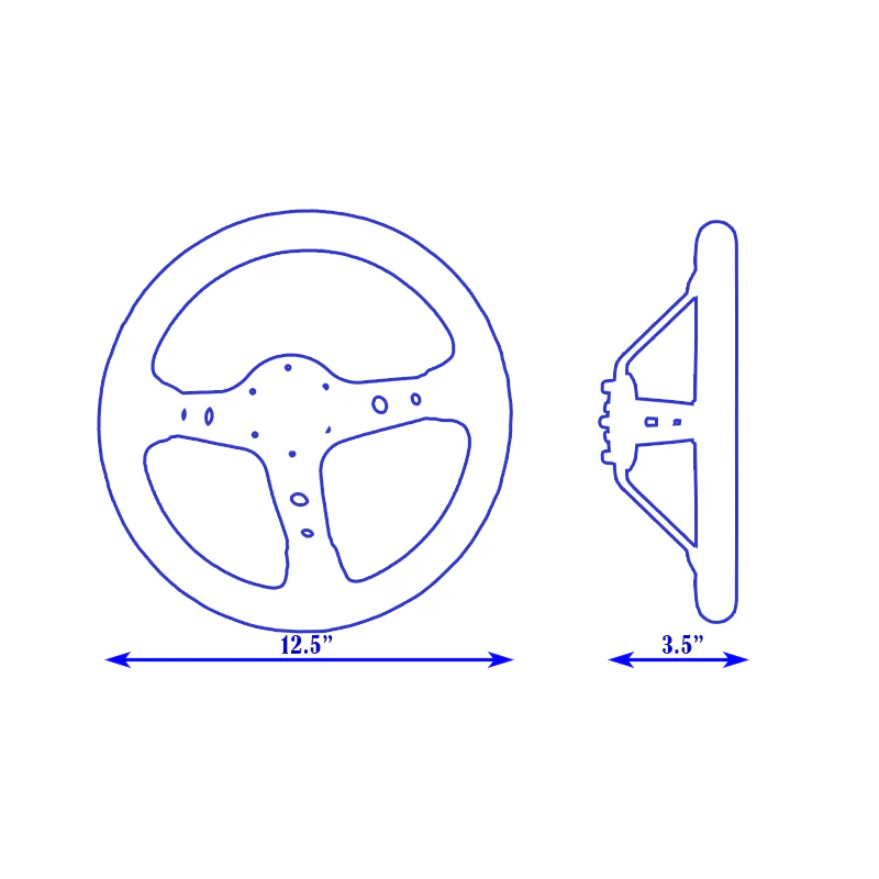 1996 Vertex Leather Deep Dish 330mm Steering Wheel For OMP MOMO Rac Blue Stitch - Image 8