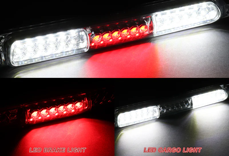 1997-2004 Ford F-150 F150 30-LED 3RD Brake Light Rear Stop Lamp - Black Housing Smoked Lens - Image 4