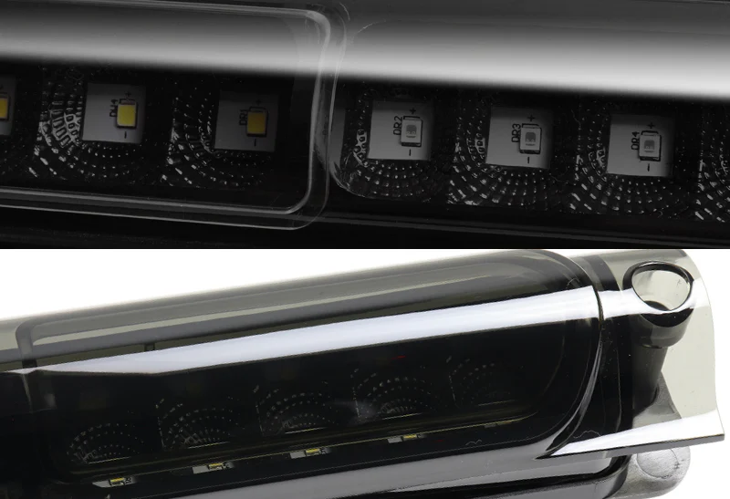 1997-1999 Ford F-250 / 2000-2005 Excursion 16-LED 3RD Brake Light Rear Stop Lamp - Black Housing Smoked Lens - Image 2
